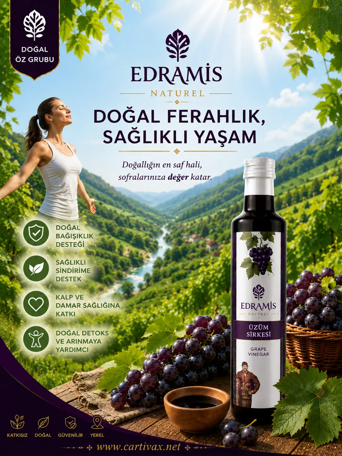 EDRAMİS Naturel Üzüm Sirkesi