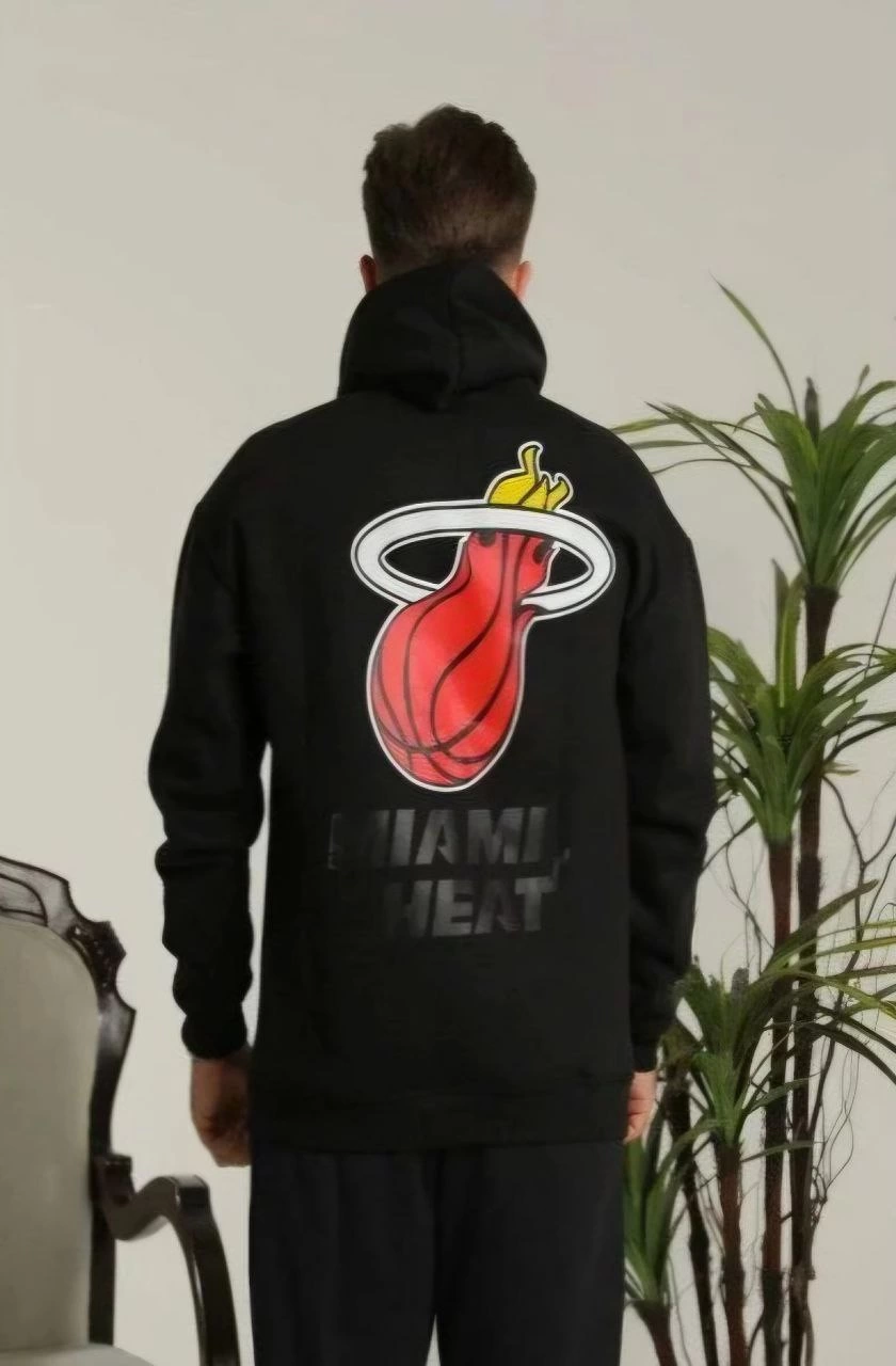 Erkek 3 İplik Pamuklu Kapüşonlu Baskılı Cepli Oversize Sweatshirt Hoodie - Siyah