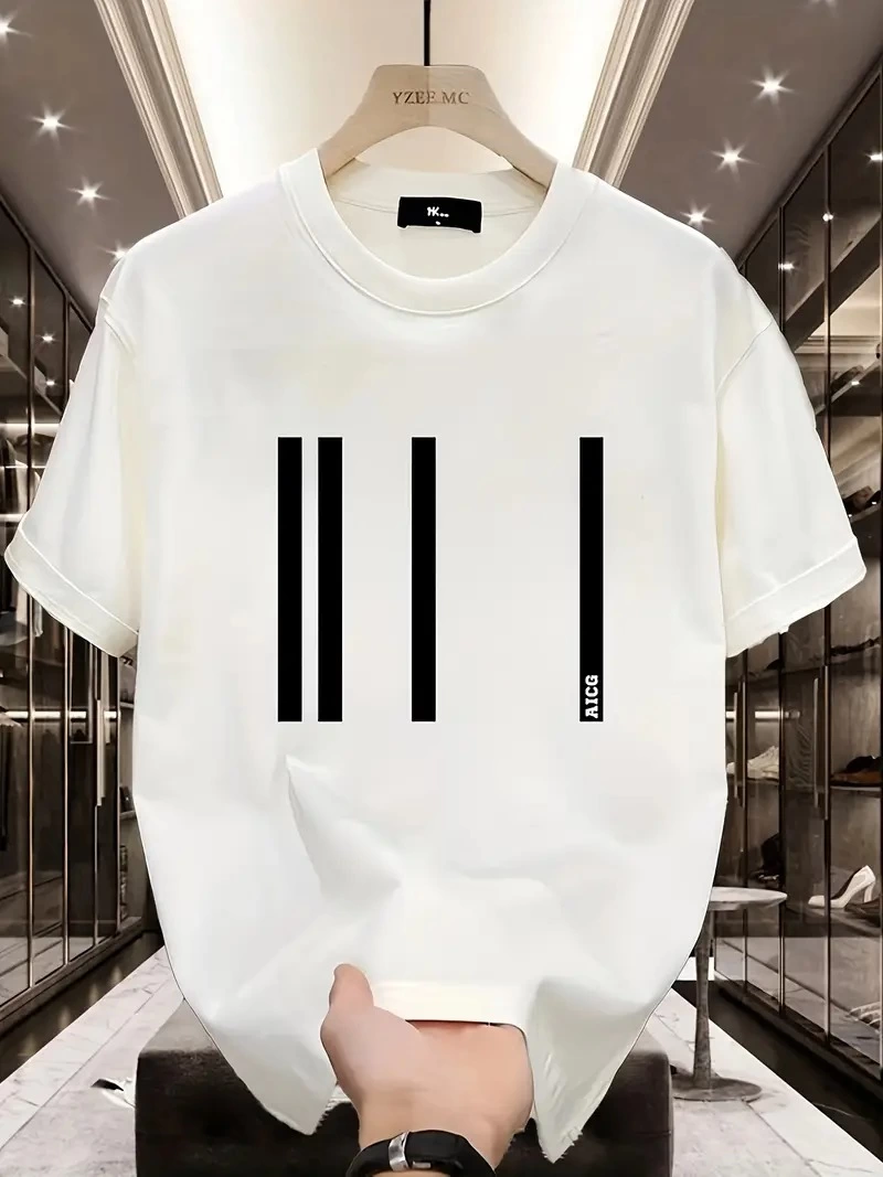 Kadın Kısa Kol Yazlık Tişört Bisiklet Yaka Baskılı Oversize T-Shirt - Beyaz