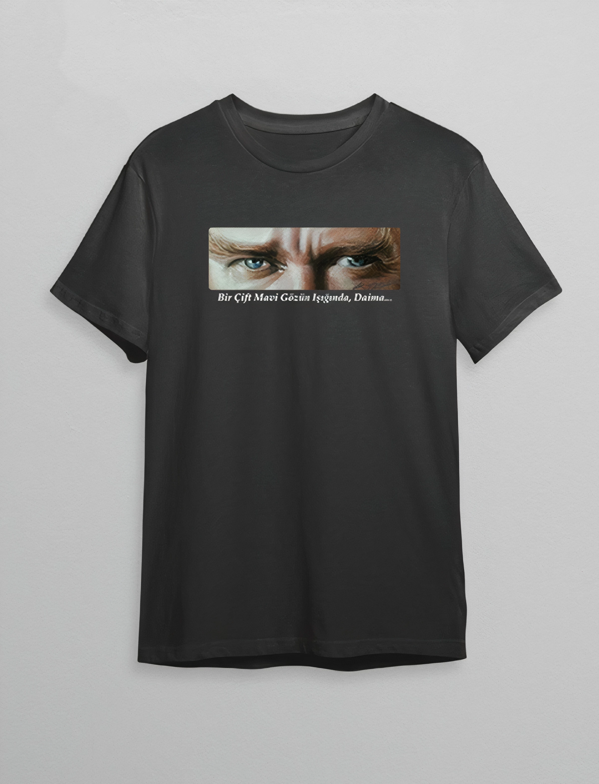 10 Kasım Atatürk'ü Anma Günü Baskılı Oversize Bisiklet Yaka T-shirt - Siyah