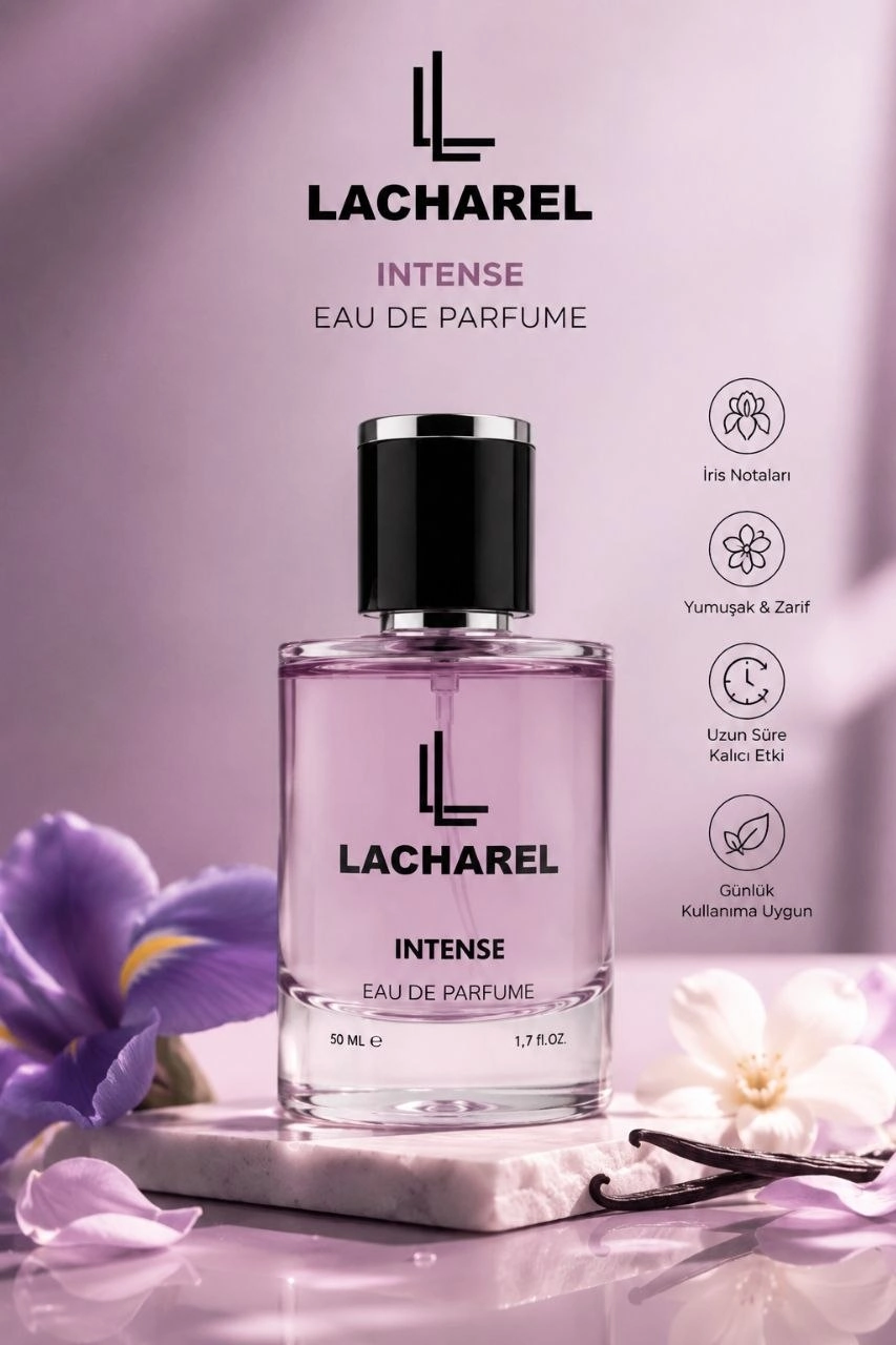 LACHAREL Intense Eau De Parfum 50 ML Baharatlı İris ve Vanilya Notalı Yoğun Parfüm
