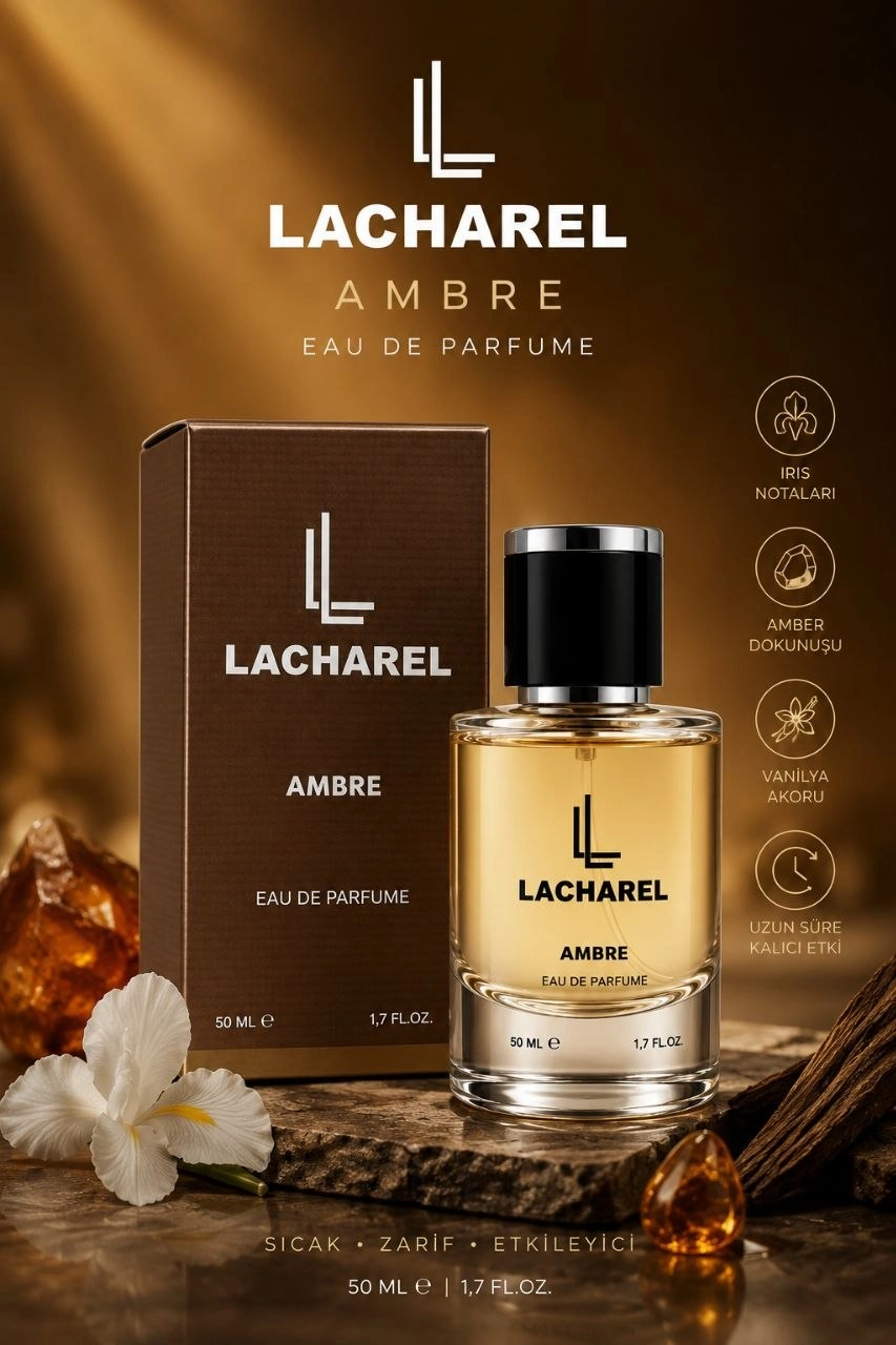 LACHAREL Ambre Eau De Parfum 50 ML Vanilyalı Amber ve Sıcak Baharatlı Parfüm